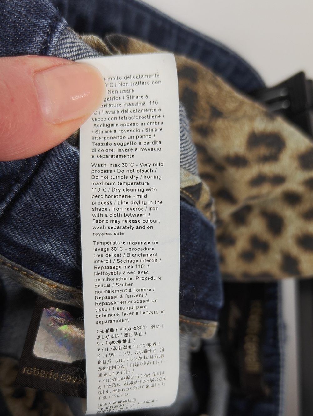 ROBERTO CAVALLI Mid-Rise Wide Leg Dark Wash Jeans Size EUR 46 US 10 - Picture 6 of 16